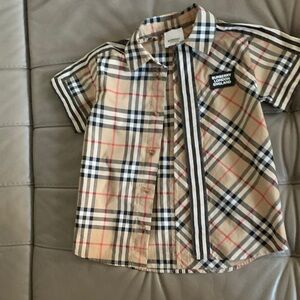 Burberry Kids Plaid Shirt - Beige, Black, and Red